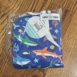 Little Sleepies Bamboo Blue Rainbow Shark Fitted Crib Sheet